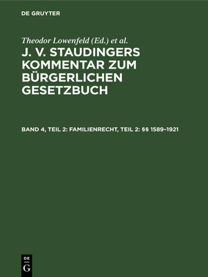 cover image of Familienrecht, Teil 2